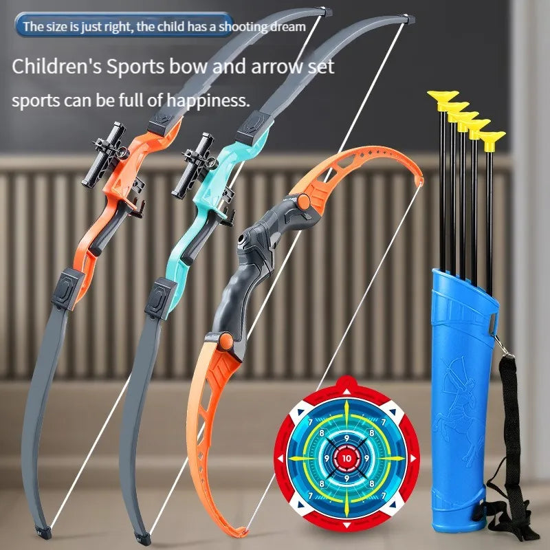 52Cm Kids Archery Bow and Arrow Set - Fun Outdoor Shooting Toy with Target for Boys and Girls - Perfect Gift for Young Archers!