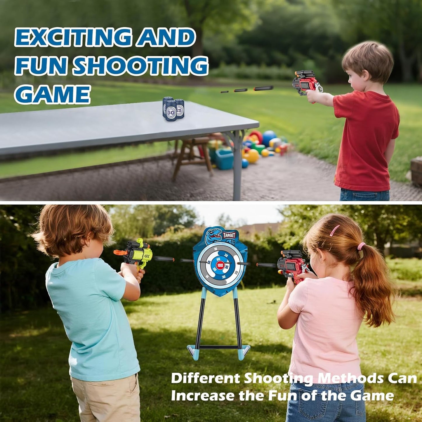 LED Target Archery Set for Kids Ages 4-12, Complete with Bow and Arrows, Outdoor Sports Gift for Boys and Girls (Blue/Green)