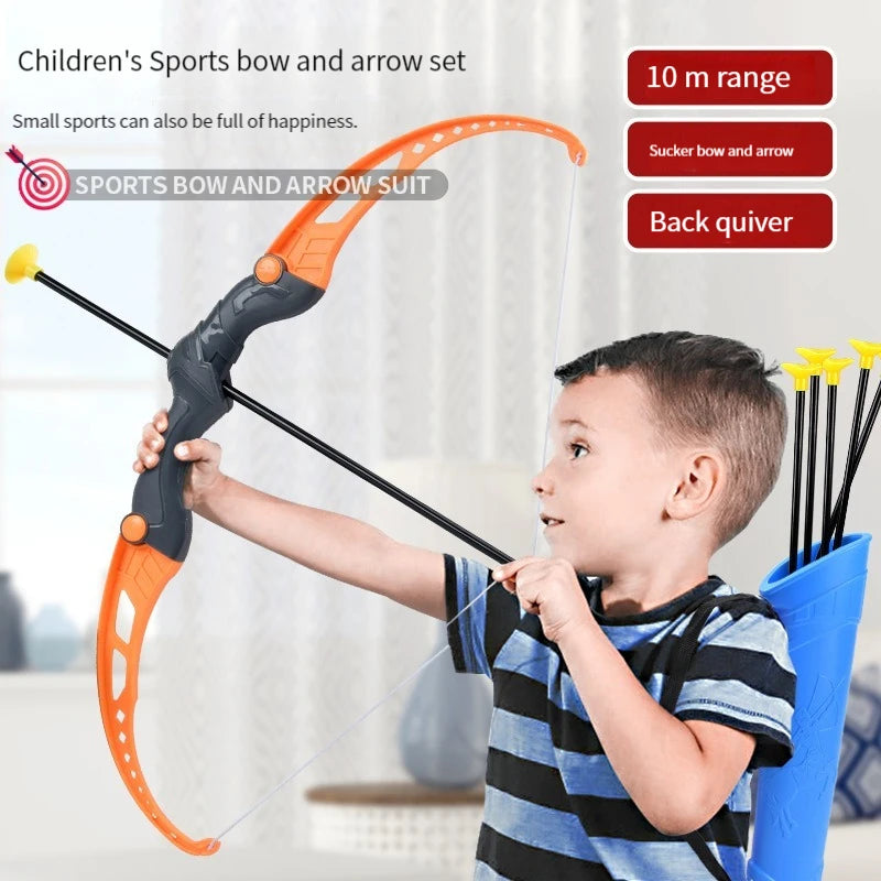 52Cm Kids Archery Bow and Arrow Set - Fun Outdoor Shooting Toy with Target for Boys and Girls - Perfect Gift for Young Archers!
